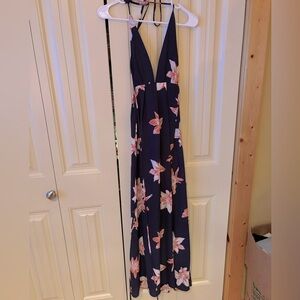 Dark blue long dress